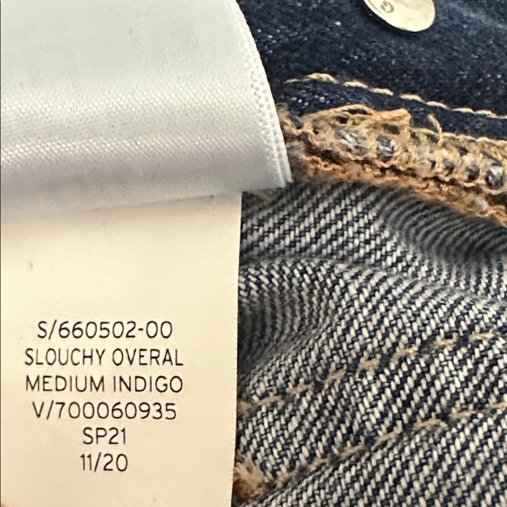 Gap Slouchy Relaxed Denim Overalls Size XS Petite - Picture 11 of 16